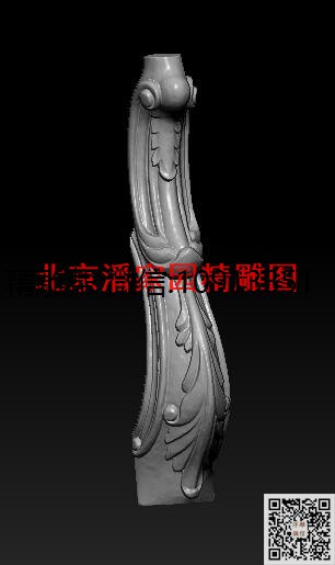 吴福平 6号_圆雕图立体雕花桌腿3d打印洋花沙发腿圆柱木雕柱腿精雕图浮雕图